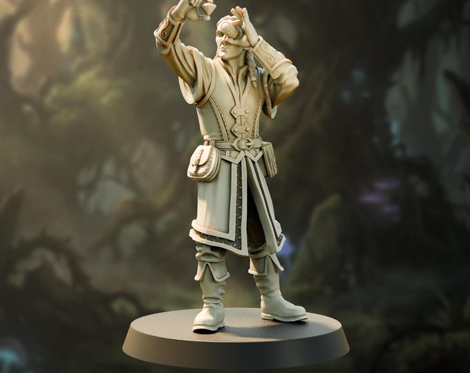 Elven Jeweler - 28/32mm - The Printing Goes Ever On - Dungeons and Dragons - Pathfinder - Fantasy