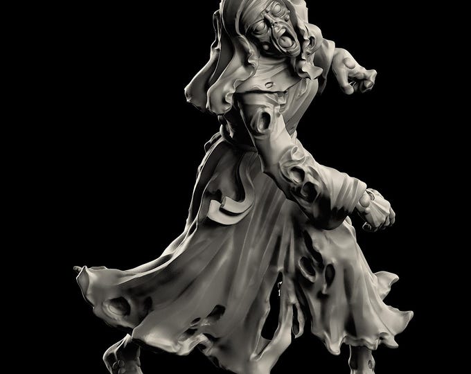 Church Plague Nun Zombie 2 - 32mm - VaultZ - For games like Zombicide, This Is Not A Test, County Road Z