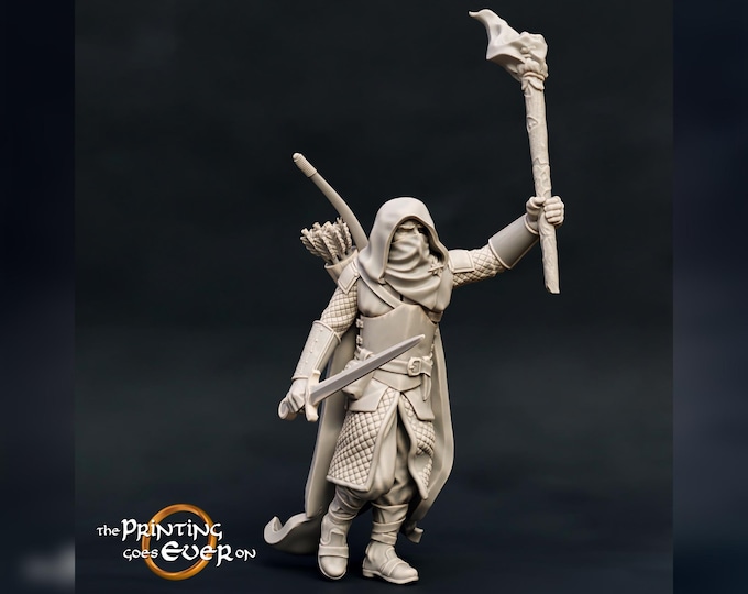 Ranger with Torch - 28mm - The Printing Goes Ever On - Dungeons and Dragons - Pathfinder