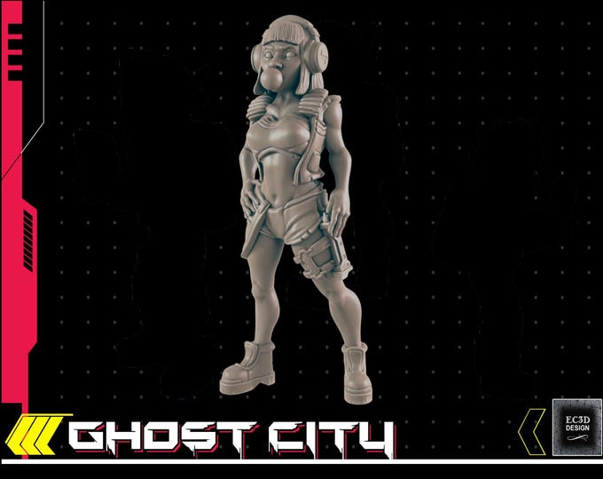 Bubblegum Sally - Cyberpunk NPC - 28mm or 32mm - Ghost City