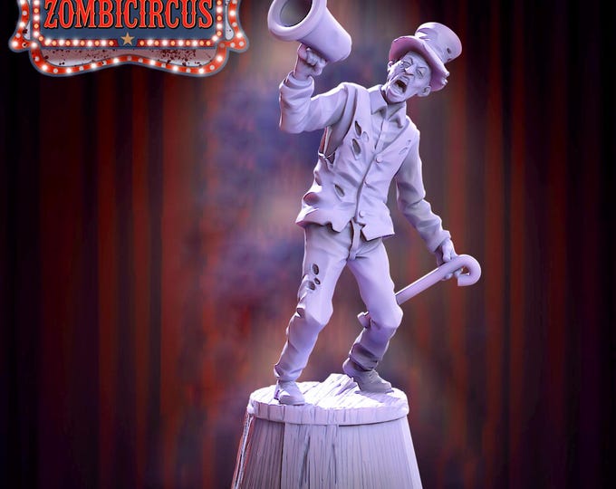 Herald Zombie - 32mm - VaultZ - Zombie Circus - For games like Zombicide, This Is Not A Test, County Road Z