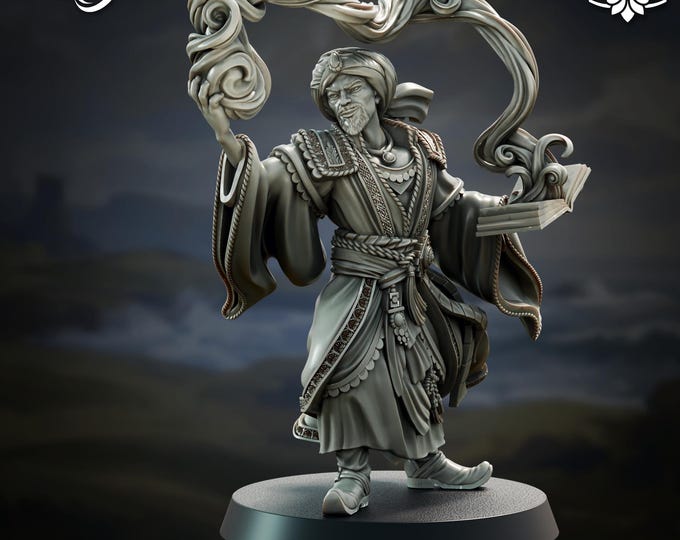 Shan The Mysterious Alchemist - 28/32mm - The Printing Goes Ever On - Dungeons and Dragons - Pathfinder