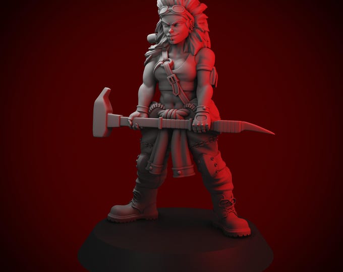 Female Wasteland Scavenger - Cyberpunk/Sci-Fi/Post apocalyptic  - 28mm or 32mm - Good Doctor Creative
