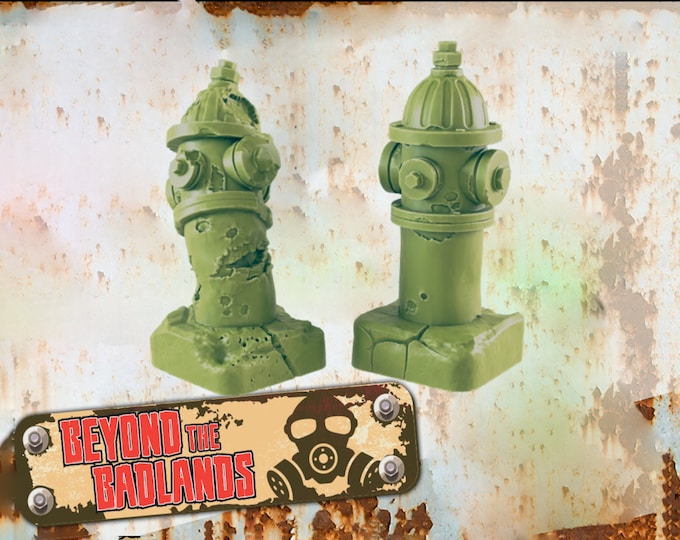 Fire Hydrants - Post-Apocalyptic - 28mm or 32mm - EC3D Designs - Beyond The Badlands