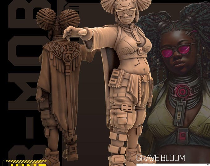 Gravebloom (2 poses available) - 28/32mm - Unit9 - B Mob - Cyberpunk/science Fiction/Futuristic/Cybernetics mini