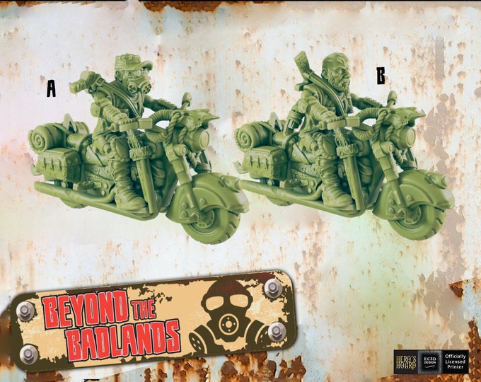 Wasteland Bikers (Cruisers) - Post-Apocalyptic - 32mm - EC3D Designs - Beyond The Badlands