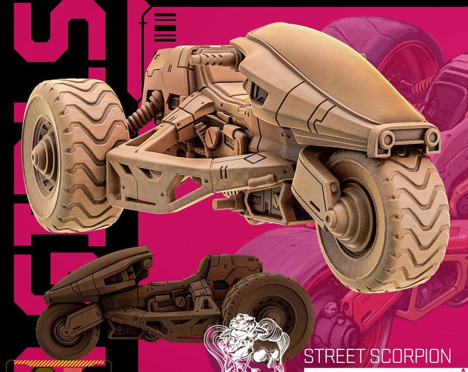 Street Scorpion Motortrike - 28/32mm - Unit9 - Bomber Girls - Cyberpunk/science Fiction/Cybernetics