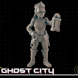 Female Warrant Officer - Cyberpunk/Sci-Fi  - 28mm or 32mm - Ghost City