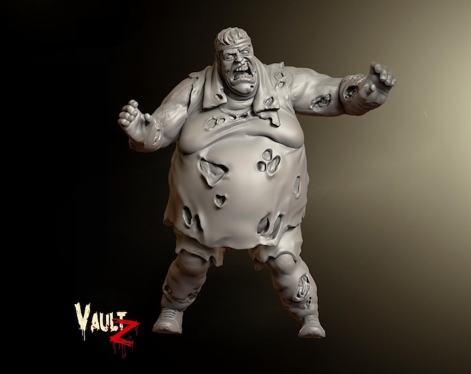 Big Gym Zombie - 28/32mm - VaultZ - For games like Zombicide, This Is Not A Test, County Road Z