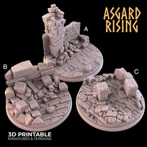 Ruins Bases - 50mm - Asgard Rising