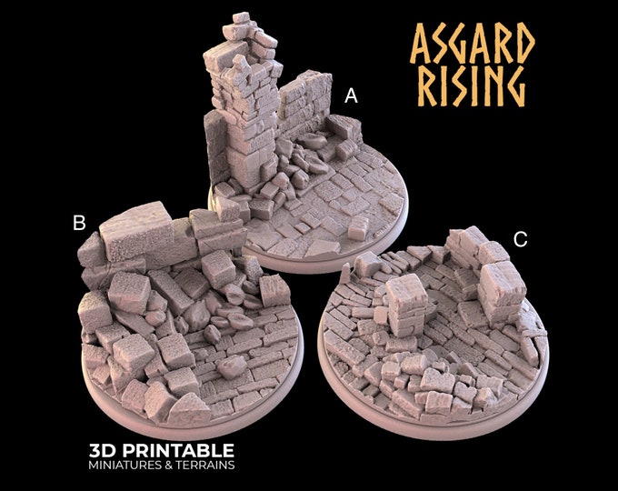 Ruins Bases - 50mm - Asgard Rising