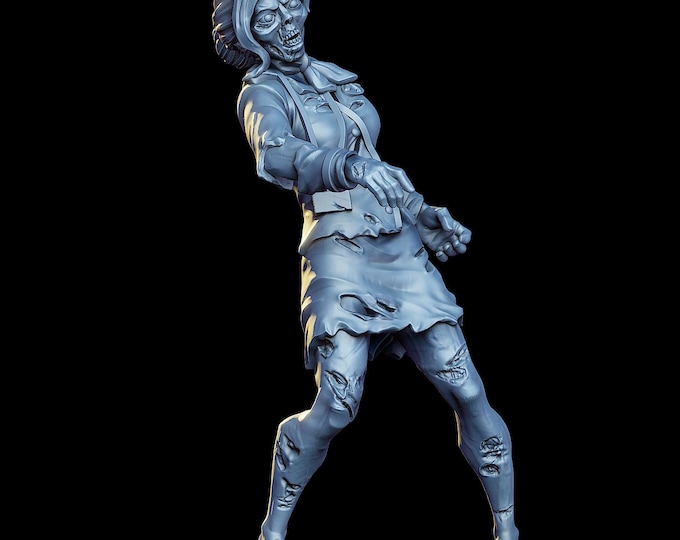 Zombie Flight Attendant 2 28/32mm - VaultZ -  Dead Terminal - For games like Zombicide, This Is Not A Test, County Road Z