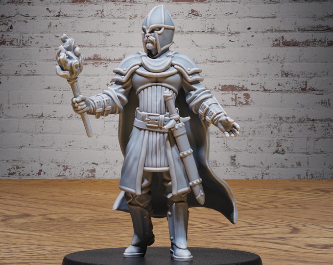 Village Warrior with Torch - 28mm Scale - Epic Miniatures - Festival Village