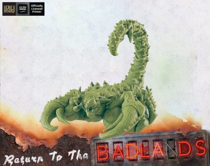 Wasteland Mutated Scorpion - Post-Apocalyptic - 28mm or 32mm - EC3D Designs - Return To The Badlands -