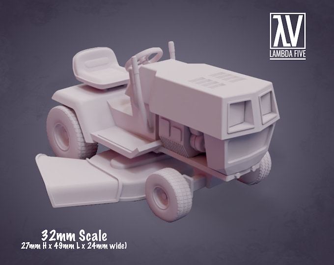 Riding Lawnmower  - 32mm - Lambda5 - Retro 80s scenery and scatter! Or modern, it could be modern!