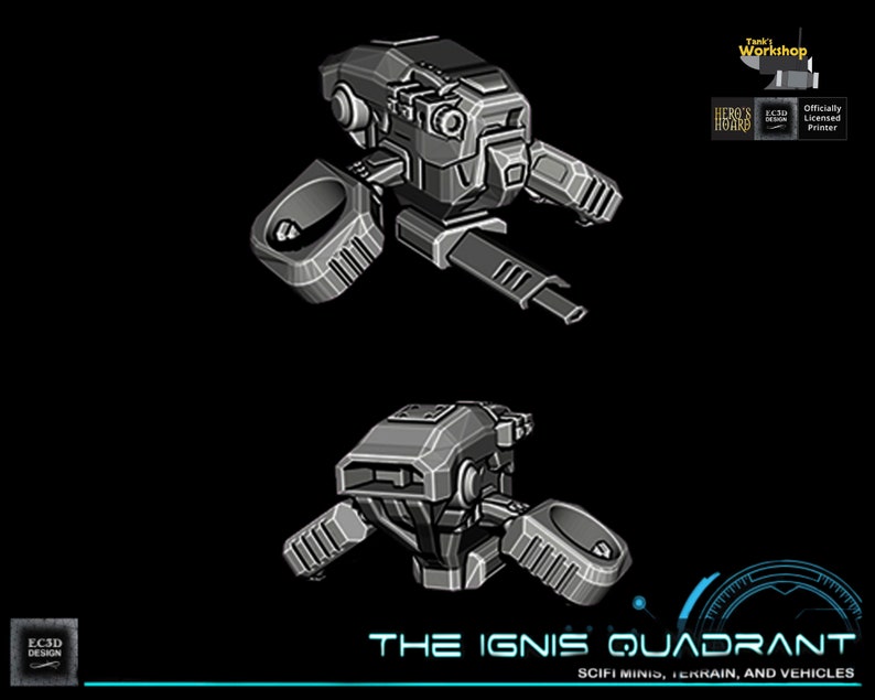 Sentry Drone 32mm Ignis Quadrant EC3D Designs Etsy