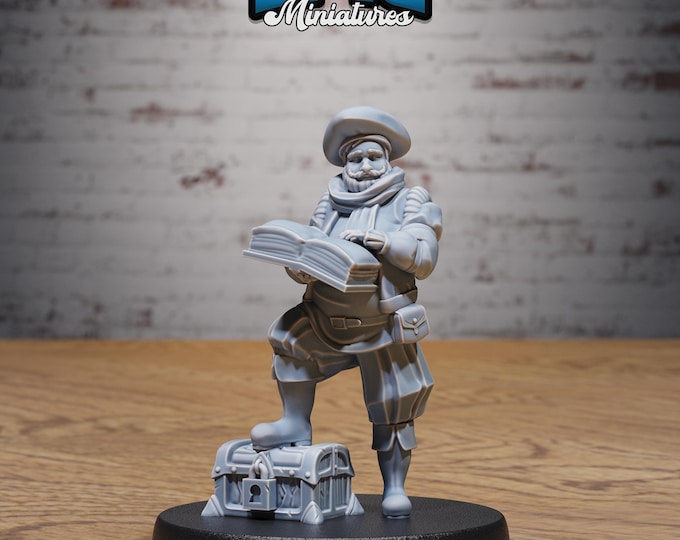 Noble Historian (3 poses available) - 28/32mm Scale - Epic Miniatures - Knight's Honor - Dungeons And Dragons - Pathfinder