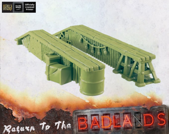 Car Ramp - Post-Apocalyptic - 28 or 32mm - EC3D Designs - Return To The Badlands - Fallout Wasteland Warfare - This Is Not A Test