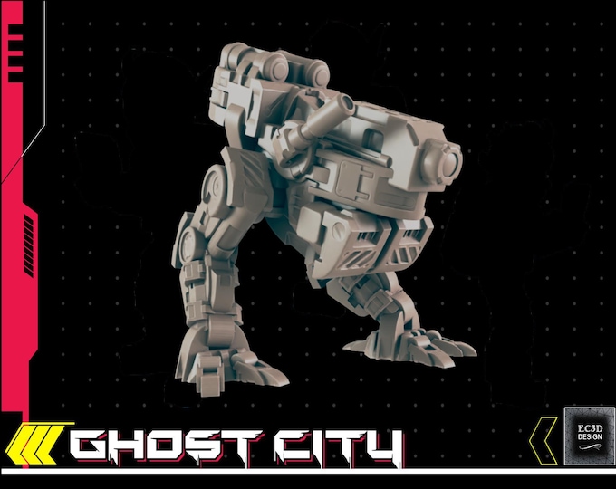 Large Security Mech - Cyberpunk Theme - 28mm or 32mm - Ghost City