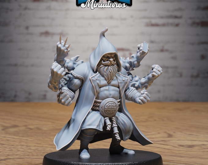 Dwarf Monk - 28/32mm Scale - Epic Miniatures - Secretive East - Dungeons and Dragons - Pathfinder