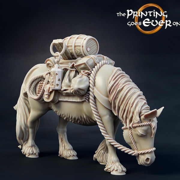 Bob the Pack Pony - 28mm - The Printing Goes Ever On - Dungeons and Dragons - Pathfinder - Fantasy