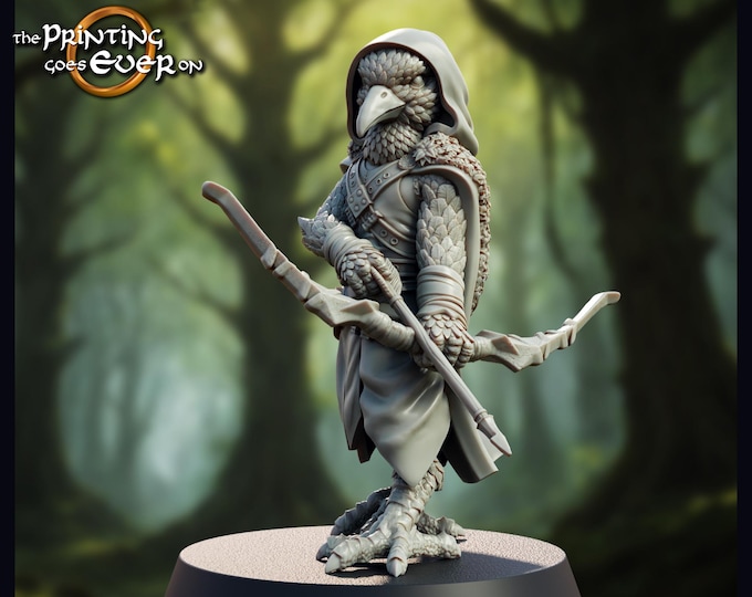 Kenku Ranger with Bow - 28mm - The Printing Goes Ever On - Dungeons and Dragons - Pathfinder - Fantasy