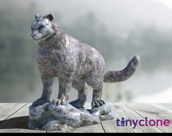 Snow Leopard - 28mm - The Printing Goes Ever On - Dungeons and Dragons - Pathfinder - Fantasy