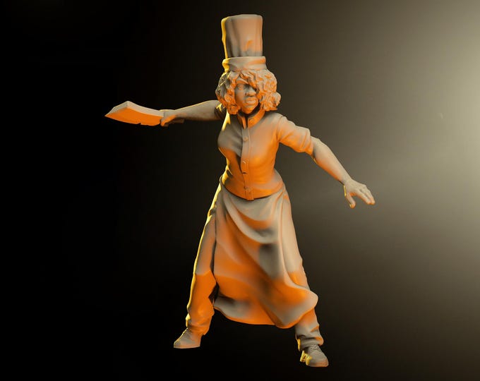 Chef Survivor - 32mm - VaultZ - For games like Zombicide, This Is Not A Test, County Road Z