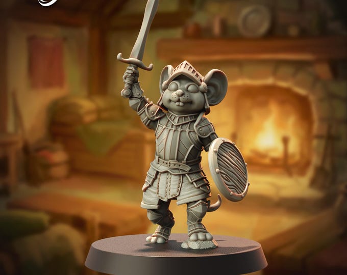 Sir Squeeks-a-Lot (smaller than a human, of course!)- 28/32mm - The Printing Goes Ever On - Dungeons and Dragons - Pathfinder - Fantasy