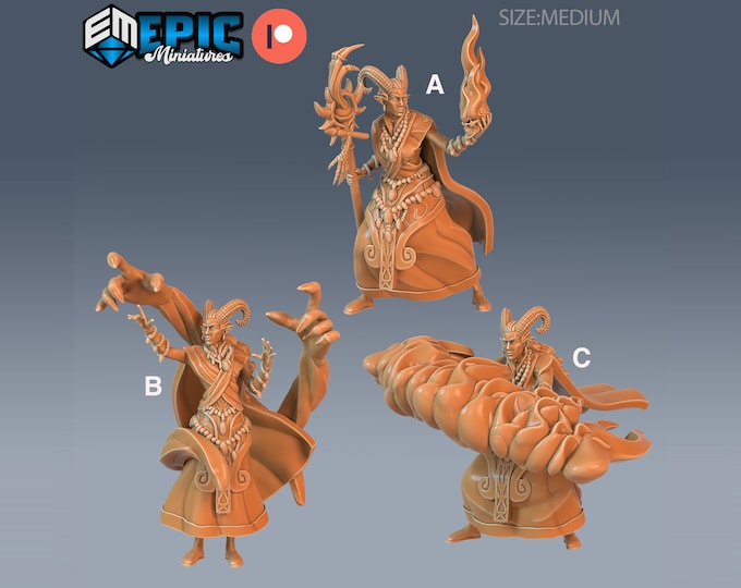 Warlock Tiefling - 28mm Scale -Epic Miniatures