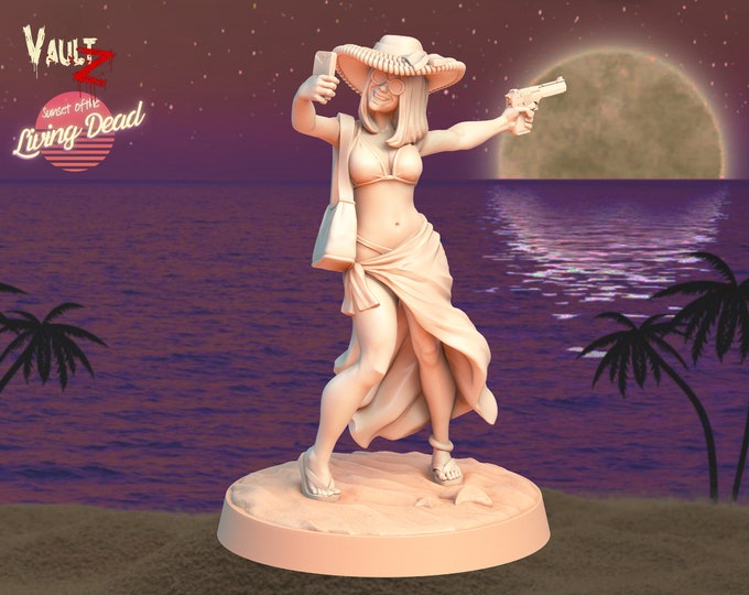 Amy the Influencer Survivor - 32mm - VaultZ - For games like Zombicide, This Is Not A Test, County Road Z