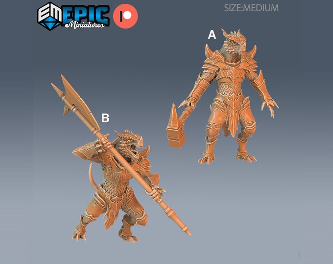 Dragonborn Warrior - 28mm Scale -Epic Miniatures