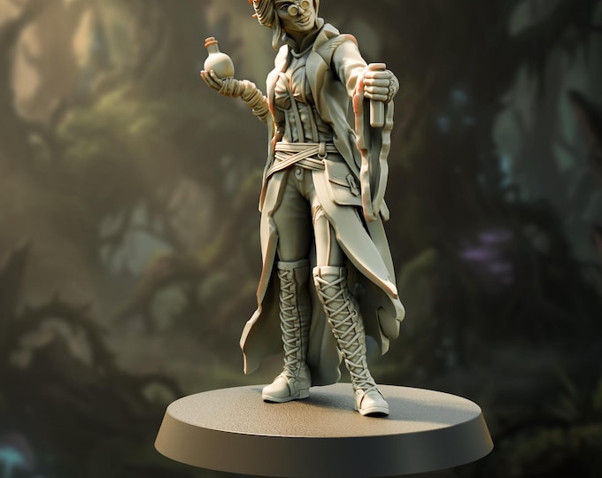 Dr. Thyra Elven Physician - 28/32mm - The Printing Goes Ever On - Dungeons and Dragons - Pathfinder - Fantasy