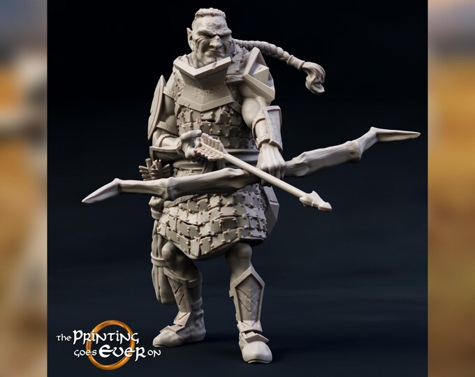Luruk Half Orc Archer - 28mm - The Printing Goes Ever On - Dungeons and Dragons - Pathfinder - Fantasy