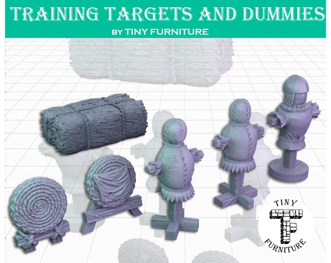 Training Targets and Dummies for Archery -  28mm/32mm - Tiny Furniture - UNPAINTED