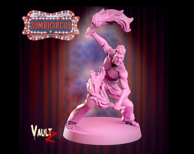 Survivor Marcel - 32mm - VaultZ - Zombie Circus - For games like Zombicide, This Is Not A Test, County Road Z