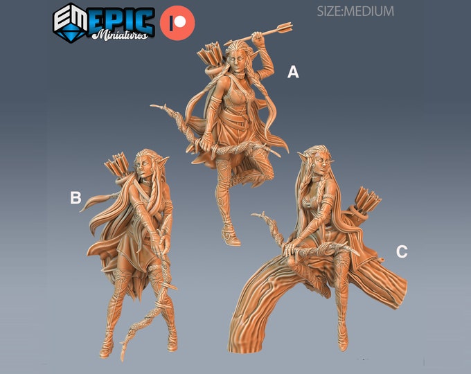 Elf Ranger Female Player Character - 28mm Scale - Epic Miniatures - Sunrise Tavern