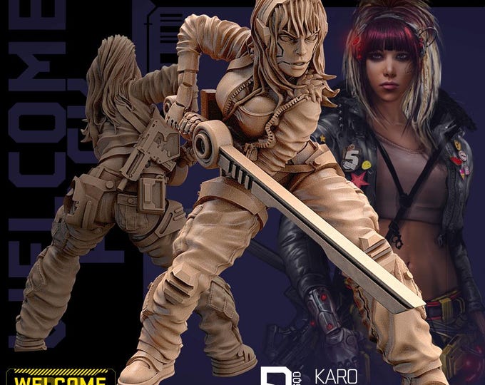Karo - 28/32mm - Unit9 - Cyberpunk/science Fiction/Futuristic/Cybernetics miniatures