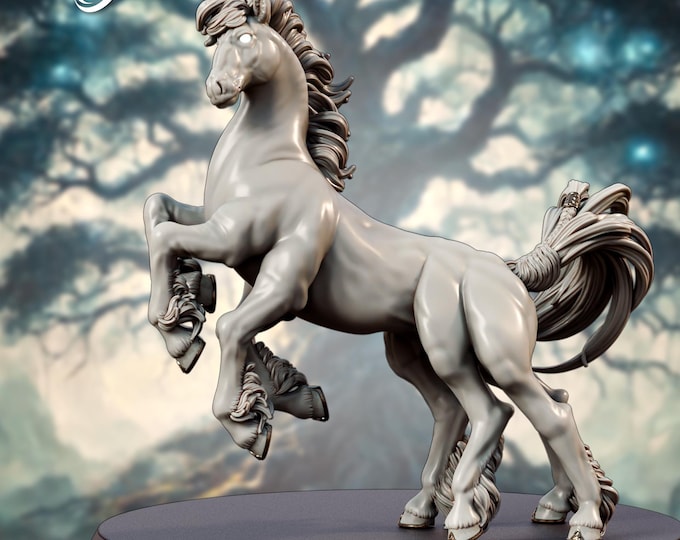 Sleipnir 8 legged steed of Odin- 28mm - The Printing Goes Ever On - Dungeons and Dragons - Pathfinder - Dimensions in description!