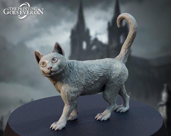 Sigi The Cat - 28mm or 32mm - The Printing Goes Ever On - Dungeons and Dragons - Pathfinder - Fantasy
