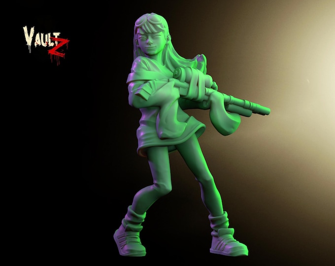Survivor Kid 3 - 28mm or 32mm - VaultZ - For games like Zombicide, This Is Not A Test, County Road Z