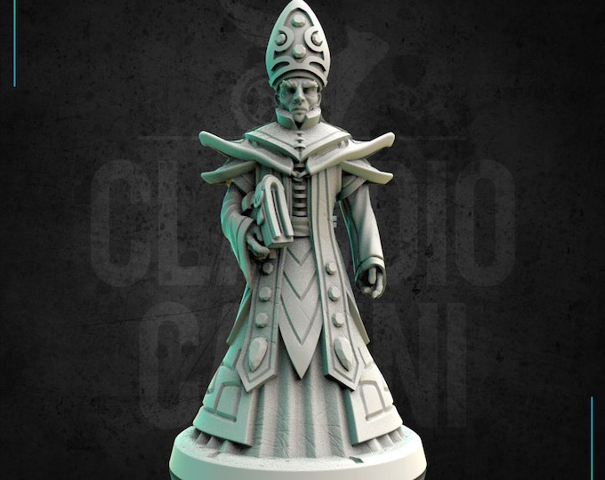Bishop - Human Male - 28mm or 32mm - Claudio Casini Art - Also good for post apocalyptic gaming! 0214