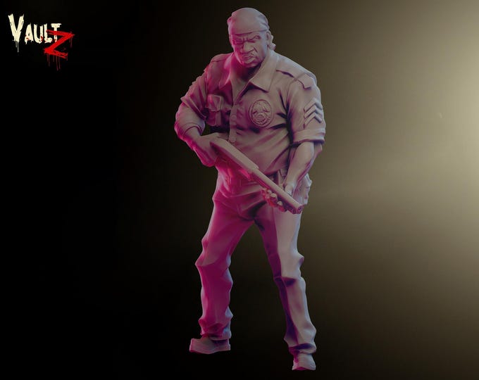 Policeman Karter - 32mm - VaultZ - For games like Zombicide, This Is Not A Test, County Road Z