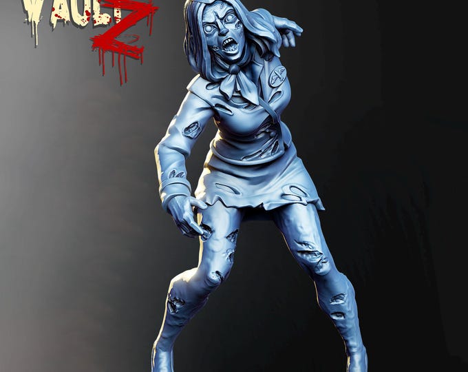 Zombie Flight Attendant 2 - Sarah and Emily - VaultZ -  Dead Terminal - For games like Zombicide, This Is Not A Test, County Road Z