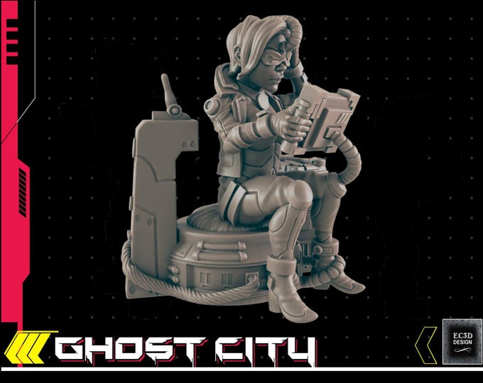 Female Hacker - Cyberpunk/Sci-Fi  - 28mm or 32mm - Ghost City