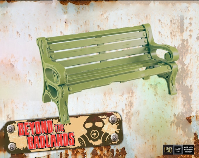 Ruined City Bench - Post-Apocalyptic - 28 or 32mm - EC3D Designs - Beyond The Badlands