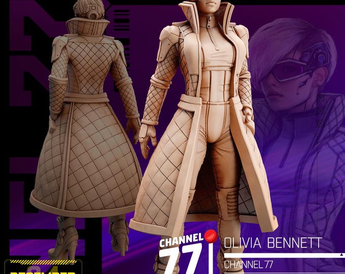 Olivia Female Reporter - 28/32mm - Unit9 - Cyberpunk/science Fiction/Cybernetics