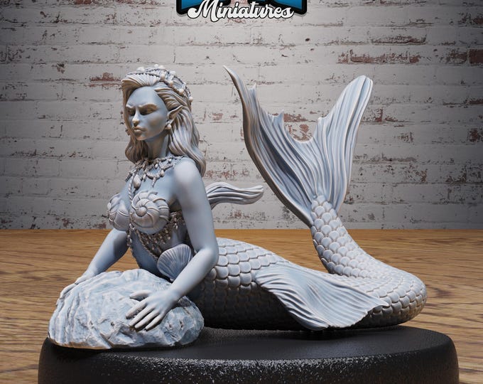 Mermaid Classic - 28mm or 32mm Scale - Epic Miniatures - Deep Sea Mysteries
