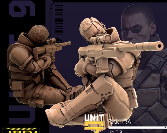 Sakurai (2 poses available) - 28/32mm - Unit9 - Cyberpunk/science Fiction/Futuristic/Cybernetics mini