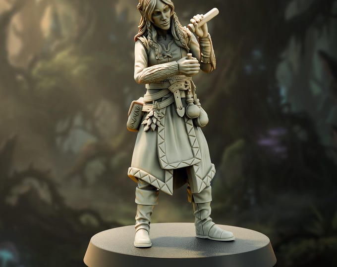 Elf Alchemist - 28/32mm - The Printing Goes Ever On - Dungeons and Dragons - Pathfinder - Fantasy